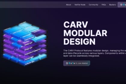 Carv site main screen