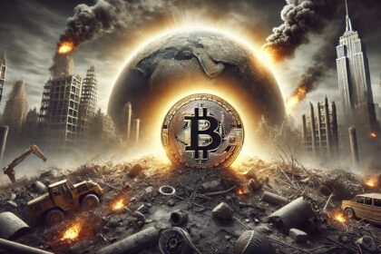 ¿Qué pasará con bitcoin en un escenario de crisis mundial? Imagen generada por CriptoNoticias mediante Dall-E, de OpenAI.