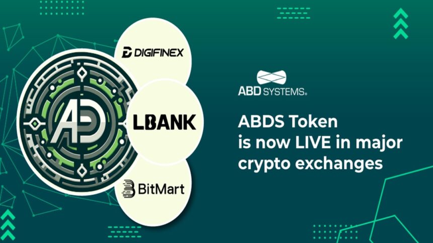 ABDS token is available for trading on 3 major cryptocurrency exchanges